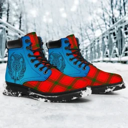 ScotsTee Shop Scottish Macdonald Of Sleat Clan Tartan Celtic Thistle All Season Boots