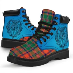 ScotsTee Shop Scottish Stewart Of Appin Ancient Clan Tartan Celtic Thistle All Season Boots