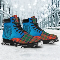 ScotsTee Shop Scottish Stewart Of Appin Ancient Clan Tartan Celtic Thistle All Season Boots