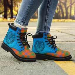 ScotsTee Shop Scottish Ross Ancient Clan Tartan Celtic Thistle All Season Boots