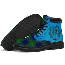 ScotsTee Shop Scottish Oliphant Modern Clan Tartan Celtic Thistle All Season Boots