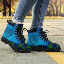 ScotsTee Shop Scottish Oliphant Modern Clan Tartan Celtic Thistle All Season Boots
