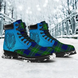 ScotsTee Shop Scottish Oliphant Modern Clan Tartan Celtic Thistle All Season Boots