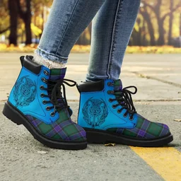 ScotsTee Shop Scottish Sinclair Hunting Modern Clan Tartan Celtic Thistle All Season Boots