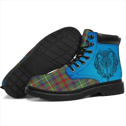 ScotsTee Shop Scottish Shaw Green Modern Clan Tartan Celtic Thistle All Season Boots
