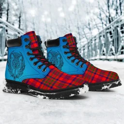 ScotsTee Shop Scottish Murray Of Tulloch Modern Clan Tartan Celtic Thistle All Season Boots