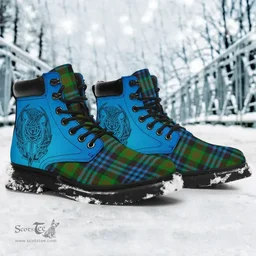 ScotsTee Shop Scottish Newlands Of Lauriston Clan Tartan Celtic Thistle All Season Boots
