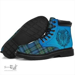 ScotsTee Shop Scottish Robertson Hunting Ancient Clan Tartan Celtic Thistle All Season Boots