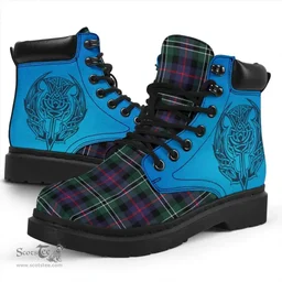 ScotsTee Shop Scottish Rose Hunting Modern Clan Tartan Celtic Thistle All Season Boots