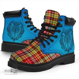 ScotsTee Shop Scottish Ogilvie Of Airlie Ancient Clan Tartan Celtic Thistle All Season Boots