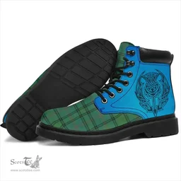 ScotsTee Shop Scottish Ross Hunting Ancient Clan Tartan Celtic Thistle All Season Boots
