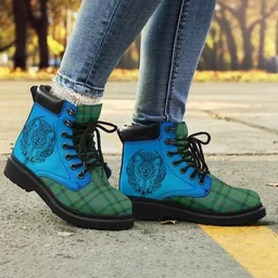ScotsTee Shop Scottish Ross Hunting Ancient Clan Tartan Celtic Thistle All Season Boots
