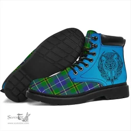 ScotsTee Shop Scottish Turnbull Hunting Clan Tartan Celtic Thistle All Season Boots