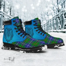 ScotsTee Shop Scottish Turnbull Hunting Clan Tartan Celtic Thistle All Season Boots