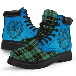 ScotsTee Shop Scottish Wallace Hunting Ancient Clan Tartan Celtic Thistle All Season Boots