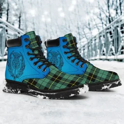 ScotsTee Shop Scottish Wallace Hunting Ancient Clan Tartan Celtic Thistle All Season Boots