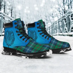 ScotsTee Shop Scottish Urquhart Ancient Clan Tartan Celtic Thistle All Season Boots