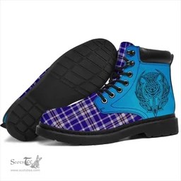 ScotsTee Shop Scottish Ochterlony Clan Tartan Celtic Thistle All Season Boots
