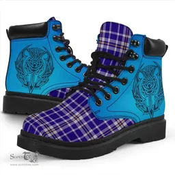 ScotsTee Shop Scottish Ochterlony Clan Tartan Celtic Thistle All Season Boots