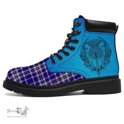 ScotsTee Shop Scottish Ochterlony Clan Tartan Celtic Thistle All Season Boots