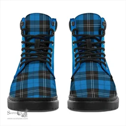 ScotsTee Shop Scottish Ramsay Blue Ancient Clan Tartan Celtic Thistle All Season Boots