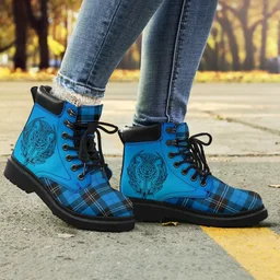 ScotsTee Shop Scottish Ramsay Blue Ancient Clan Tartan Celtic Thistle All Season Boots