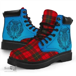 ScotsTee Shop Scottish Wallace Weathered Clan Tartan Celtic Thistle All Season Boots