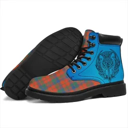 ScotsTee Shop Scottish Robertson Ancient Clan Tartan Celtic Thistle All Season Boots