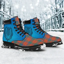 ScotsTee Shop Scottish Robertson Ancient Clan Tartan Celtic Thistle All Season Boots