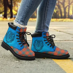 ScotsTee Shop Scottish Robertson Ancient Clan Tartan Celtic Thistle All Season Boots