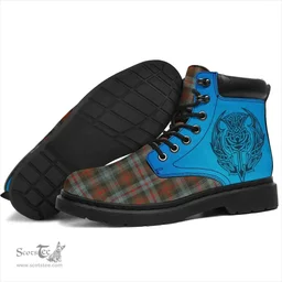 ScotsTee Shop Scottish Murray Of Atholl Weathered Clan Tartan Celtic Thistle All Season Boots