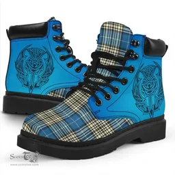 ScotsTee Shop Scottish Napier Ancient Clan Tartan Celtic Thistle All Season Boots