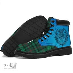 ScotsTee Shop Scottish Ross Hunting Modern Clan Tartan Celtic Thistle All Season Boots