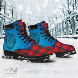 ScotsTee Shop Scottish Robertson Modern Clan Tartan Celtic Thistle All Season Boots