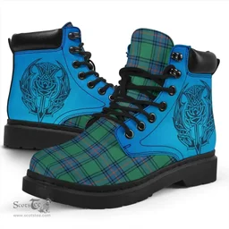 ScotsTee Shop Scottish Shaw Ancient Clan Tartan Celtic Thistle All Season Boots