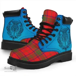 ScotsTee Shop Scottish Ross Modern Clan Tartan Celtic Thistle All Season Boots
