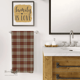 ScotsTee Shop Scottish Cunningham Burgundy Dancers Clan Tartan Bath Towel