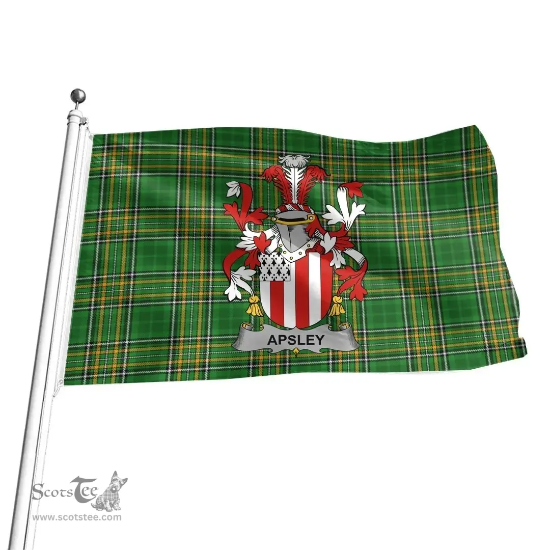 Irish Apsley Coat of Arms Family Crest Ireland Flag Irish National Tartan Irish County Flag