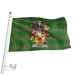 Irish Begg Coat of Arms Family Crest Ireland Flag Irish National Tartan Irish County Flag