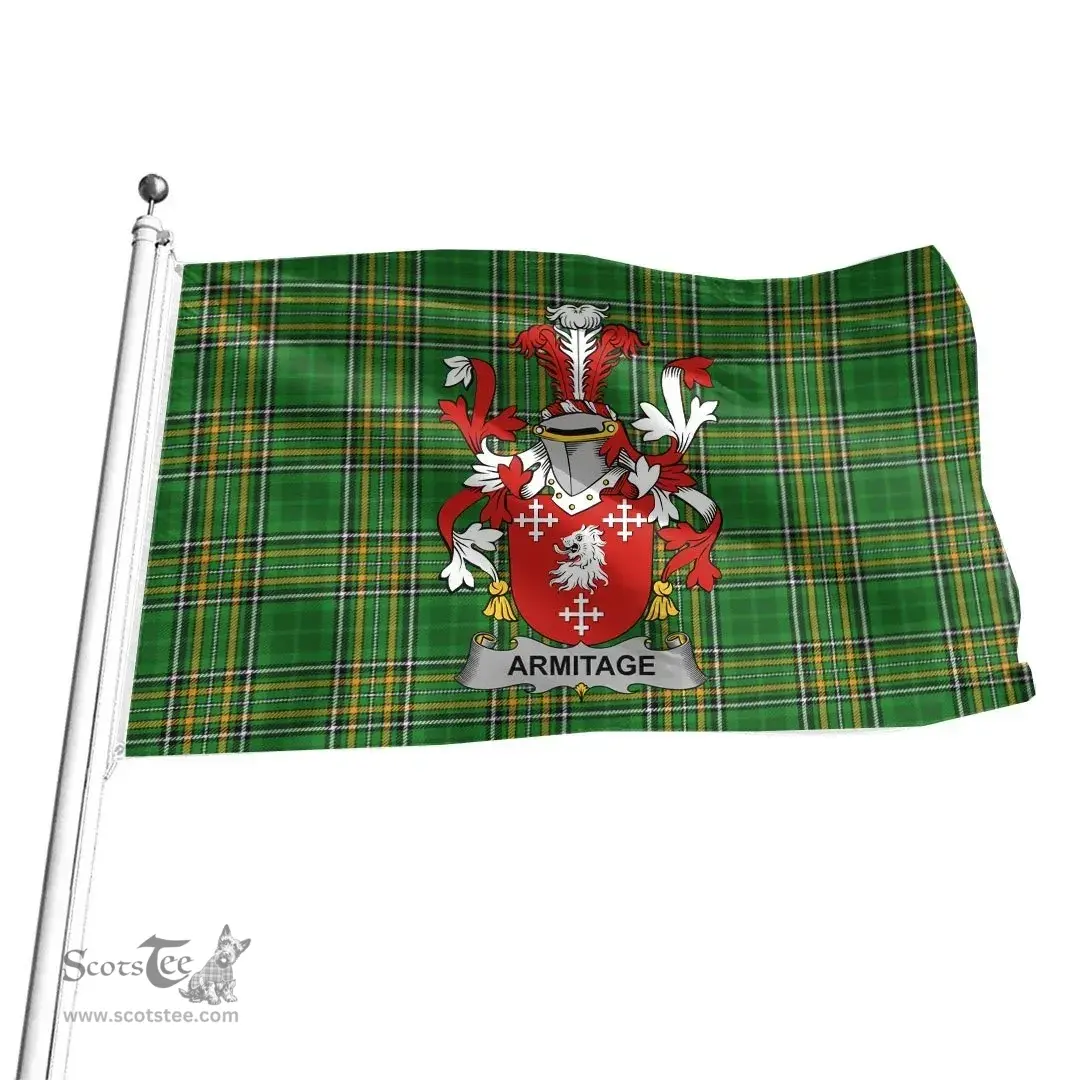 Irish Armitage Coat of Arms Family Crest Ireland Flag Irish National Tartan Irish County Flag