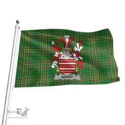 Irish Barry Coat of Arms Family Crest Ireland Flag Irish National Tartan Irish County Flag
