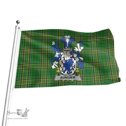 Irish Aungier Coat of Arms Family Crest Ireland Flag Irish National Tartan Irish County Flag
