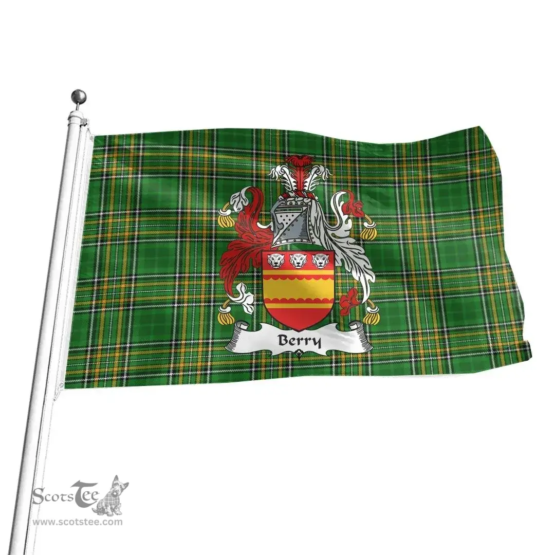Irish Berry Coat of Arms Family Crest Ireland Flag Irish National Tartan Irish County Flag
