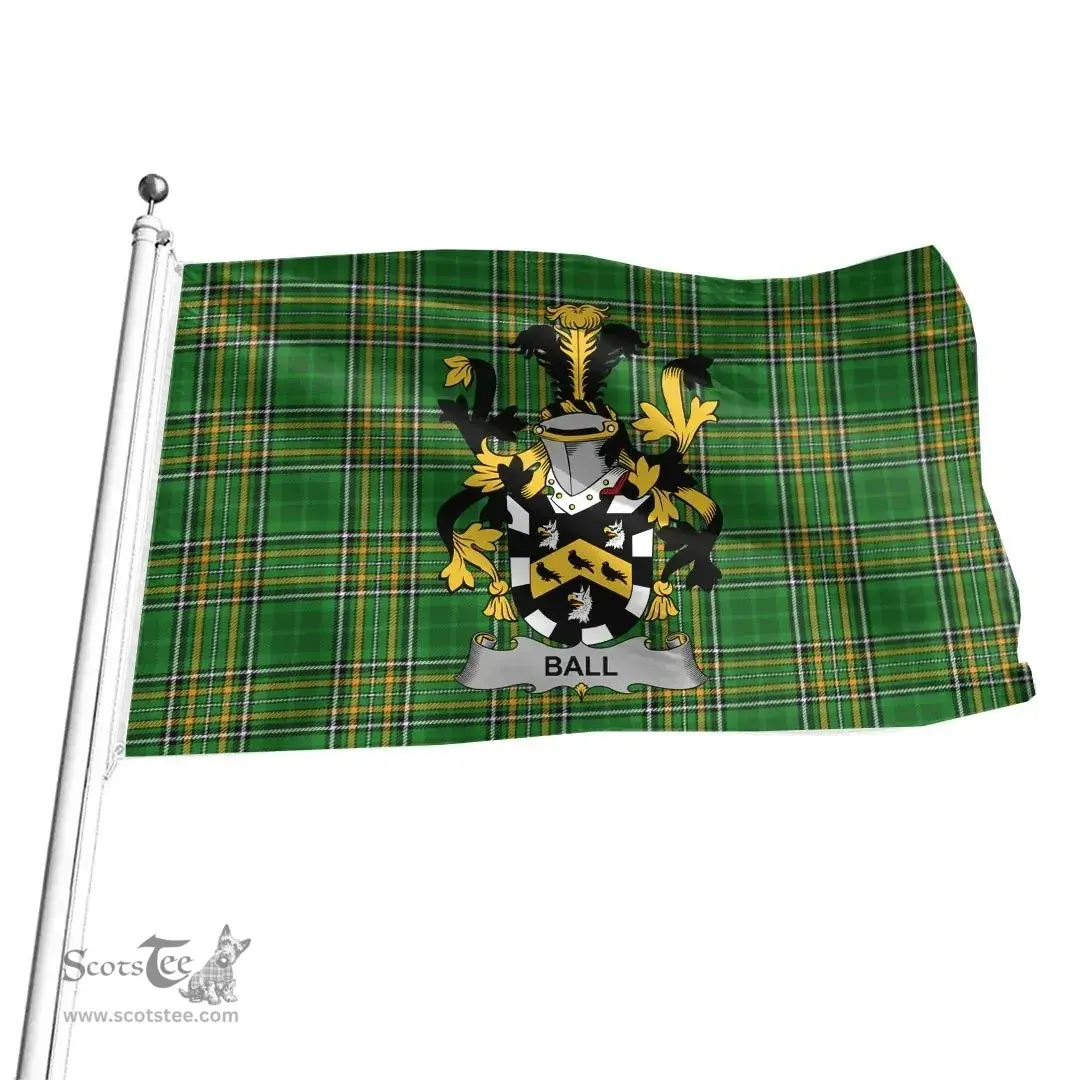 Irish Ball Coat of Arms Family Crest Ireland Flag Irish National Tartan Irish County Flag
