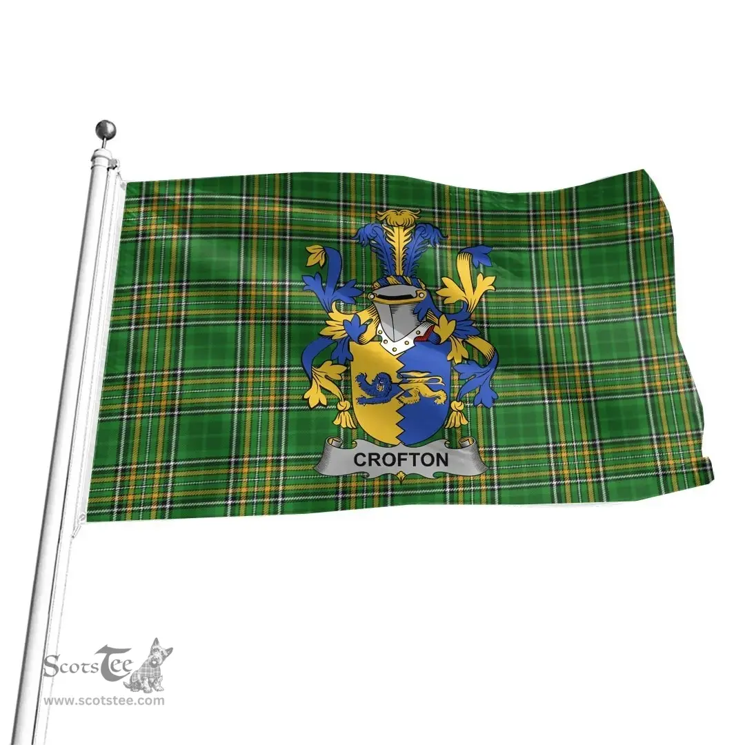 Irish Crofton Coat of Arms Family Crest Ireland Flag Irish National Tartan Irish County Flag