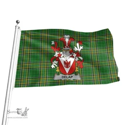 Irish Delap Coat of Arms Family Crest Ireland Flag Irish National Tartan Irish County Flag