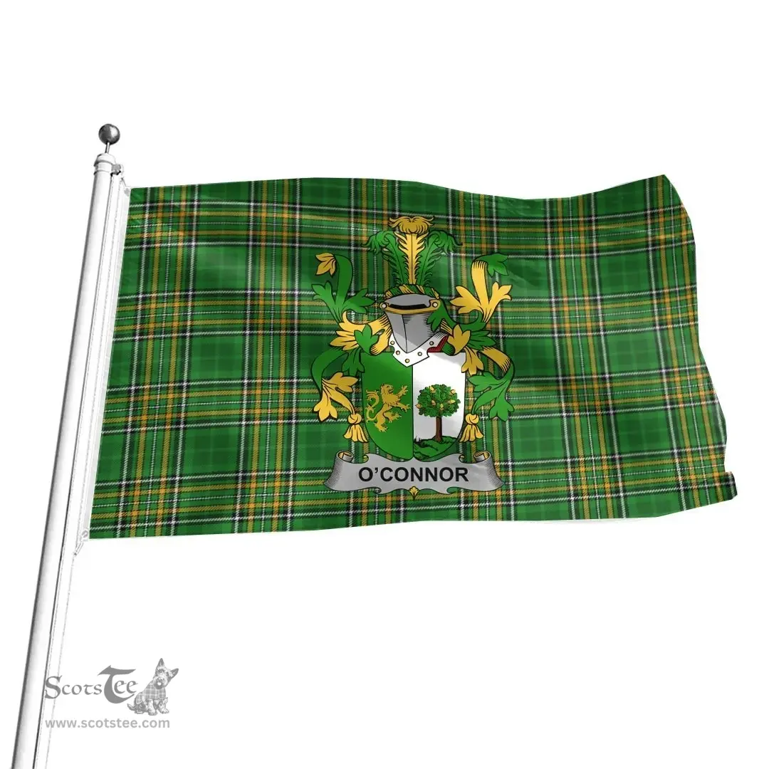 Irish Connor or O'Connor (Sligo) Coat of Arms Family Crest Ireland Flag Irish National Tartan Irish County Flag