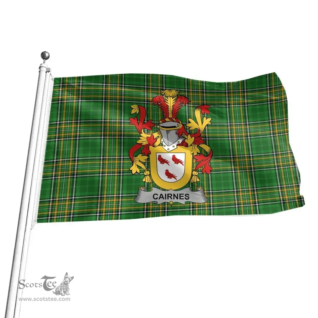 Irish Cairnes Coat of Arms Family Crest Ireland Flag Irish National Tartan Irish County Flag