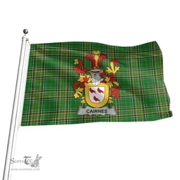 Irish Cairnes Coat of Arms Family Crest Ireland Flag Irish National Tartan Irish County Flag