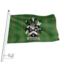 Irish Bulkeley Coat of Arms Family Crest Ireland Flag Irish National Tartan Irish County Flag